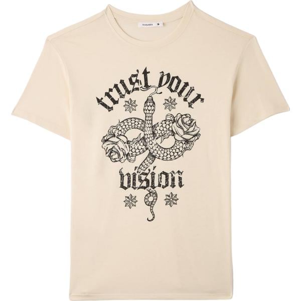 t-shirt Terranova bianco con stampe