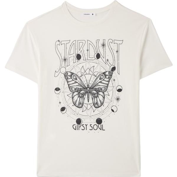 t-shirt Terranova bianco con stampe