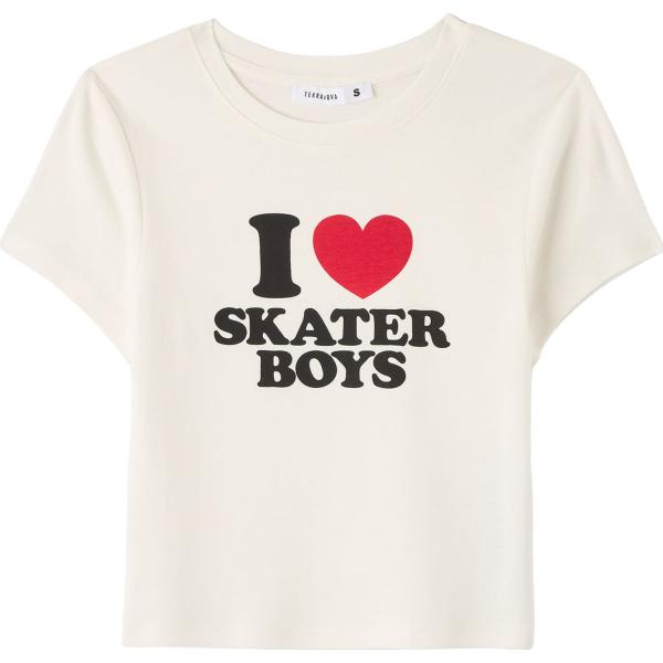 t-shirt Terranova bianco con stampe