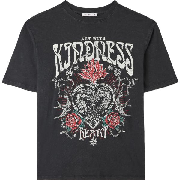t-shirt Terranova grigio con stampe