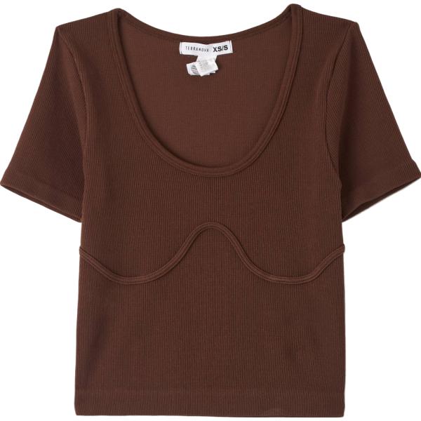 t-shirt Terranova marrone