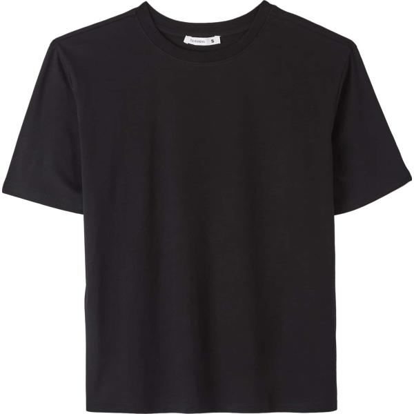 t-shirt Terranova nero tinta unita