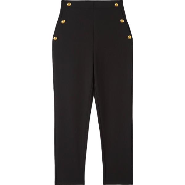 pantaloni chino Terranova nero tinta unita