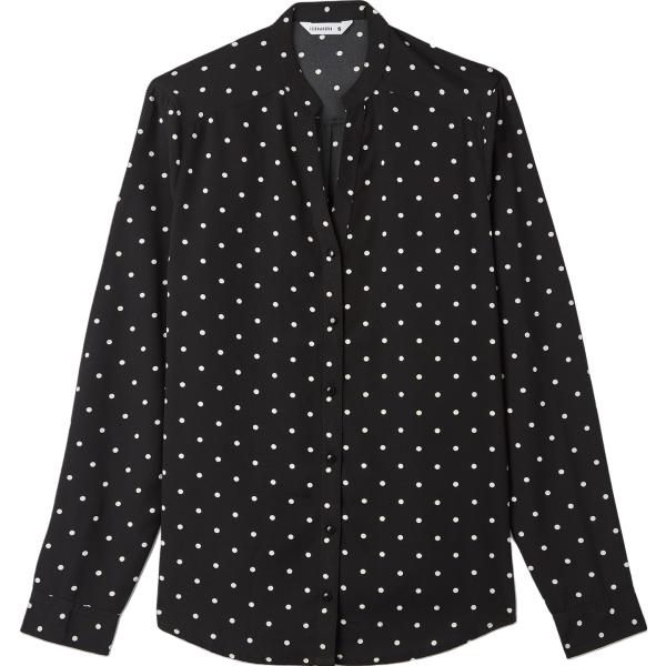 camicie Terranova nero a pois