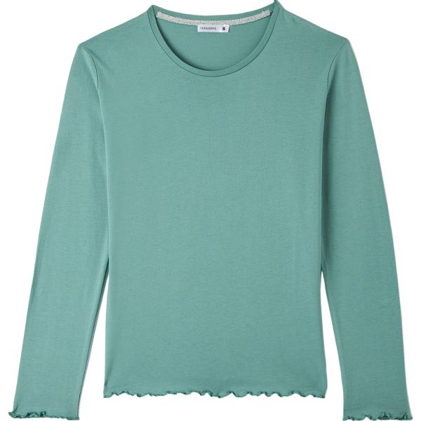 t-shirt Terranova verde tinta unita