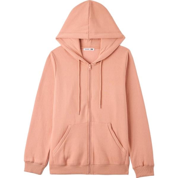 felpe con cappuccio Terranova arancione tinta unita