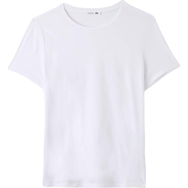 t-shirt Terranova bianco tinta unita