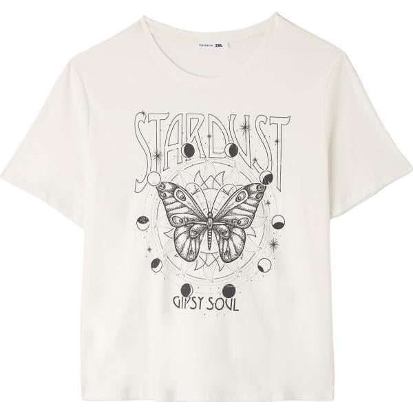 t-shirt Terranova bianco con stampe