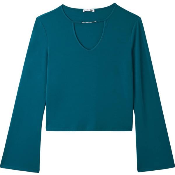 t-shirt Terranova verde tinta unita