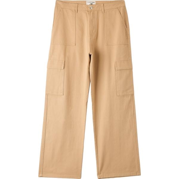 pantaloni cargo Terranova marrone tinta unita