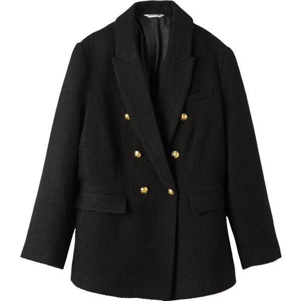 blazer Terranova nero tinta unita