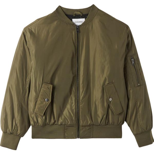 bomber Terranova verde tinta unita