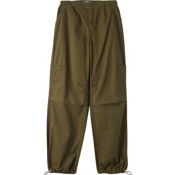 pantaloni cargo Terranova verde tinta unita