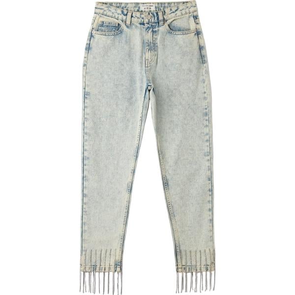 jeans mom Terranova grigio tinta unita