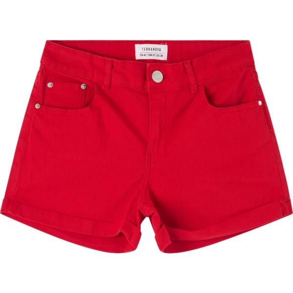 shorts Terranova rosso tinta unita