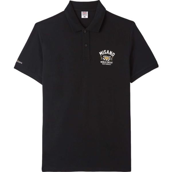polo Terranova nero con stampe