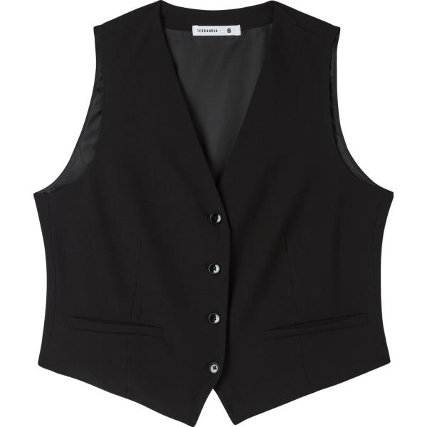 gilet Terranova nero tinta unita