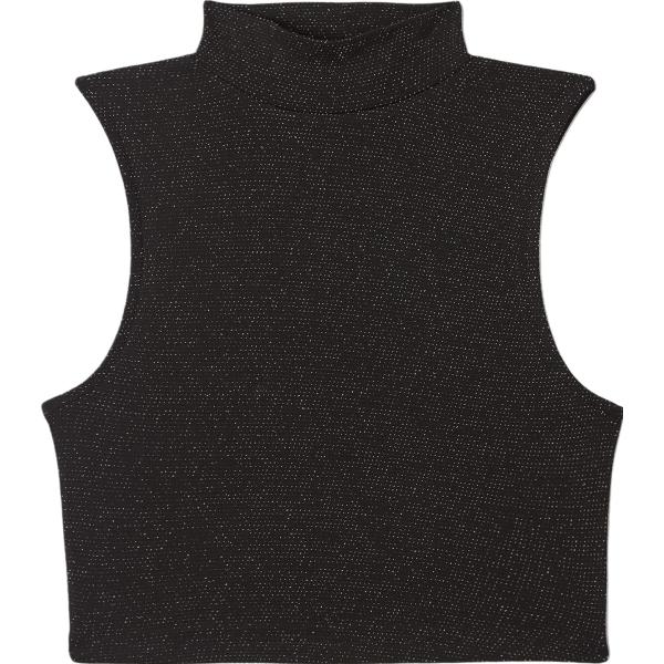 top Terranova nero tinta unita