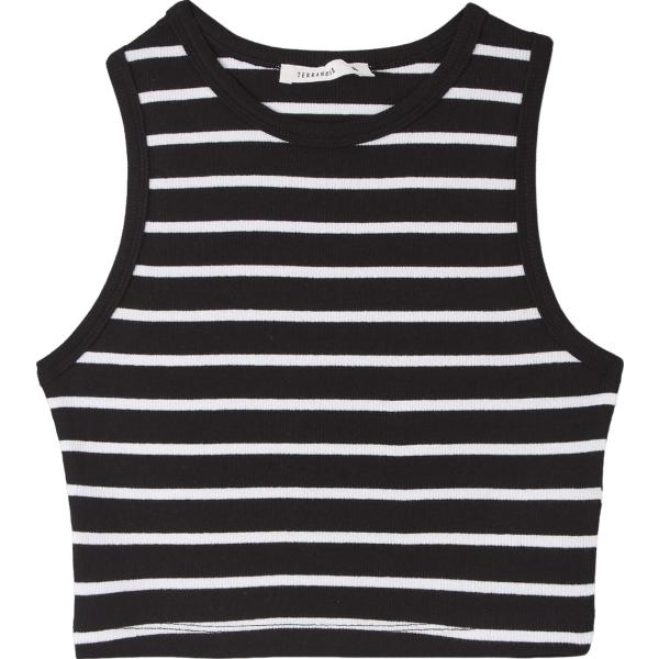 top Terranova nero a righe
