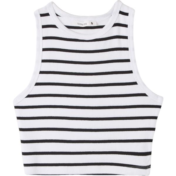 top Terranova bianco a righe