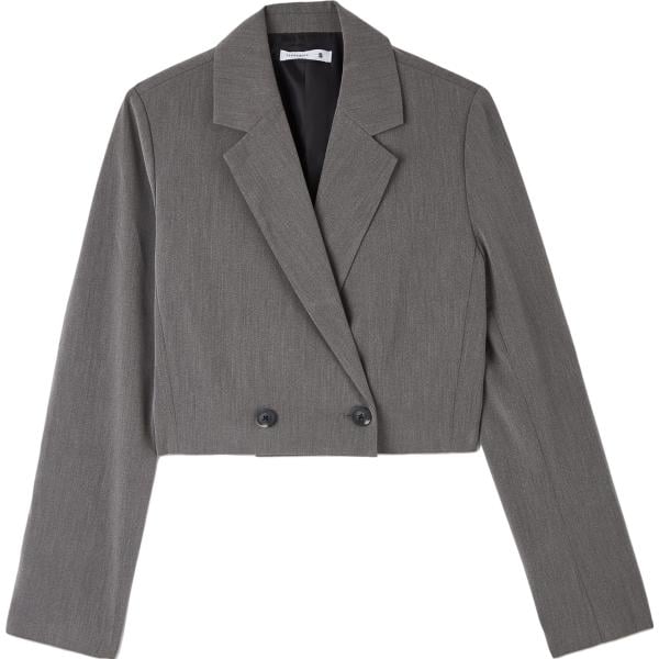 blazer Terranova grigio tinta unita