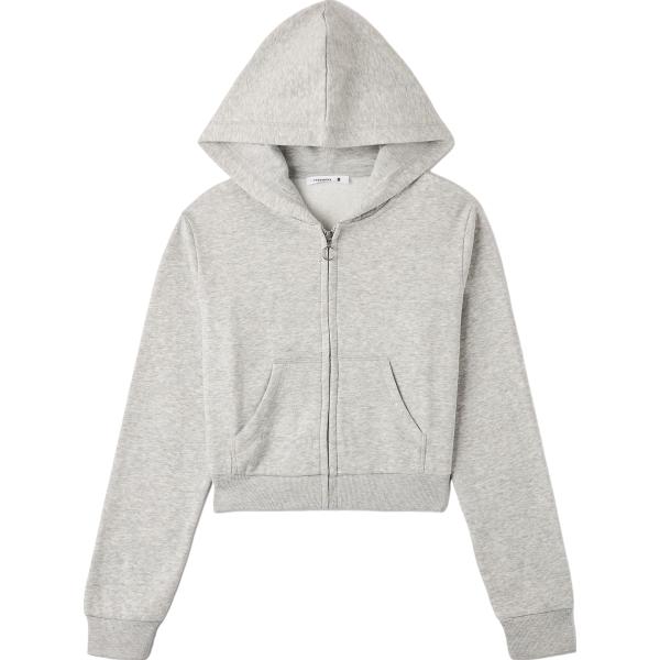 felpe con cappuccio Terranova grigio tinta unita