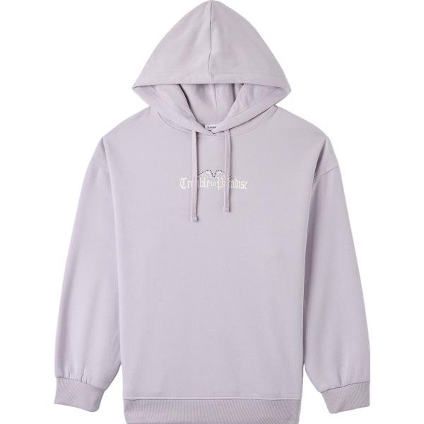 felpe con cappuccio Terranova grigio con stampe