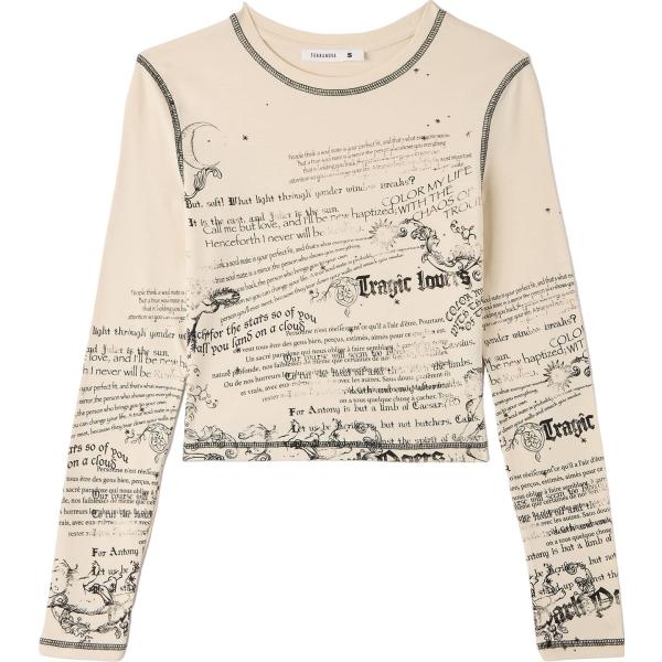 t-shirt Terranova bianco con stampe