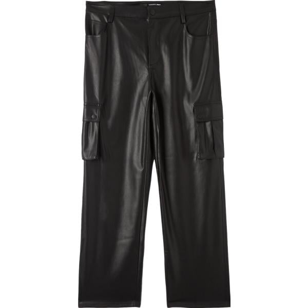 pantaloni cargo Terranova nero tinta unita