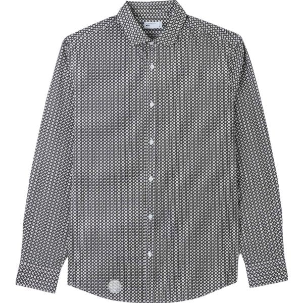 camicie Terranova grigio geometrica