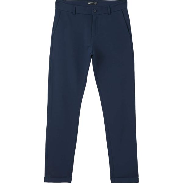 pantaloni chino Terranova blu tinta unita