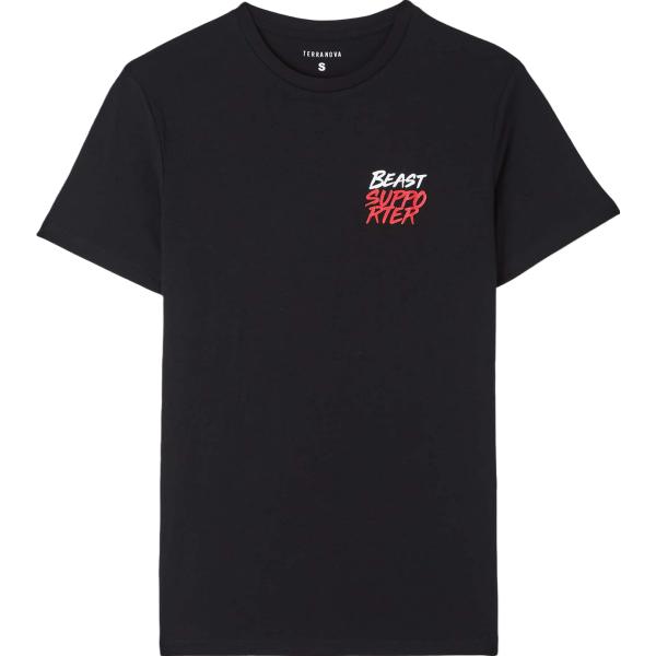 t-shirt Terranova nero con stampe