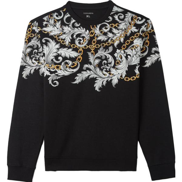 felpe Terranova nero con stampe