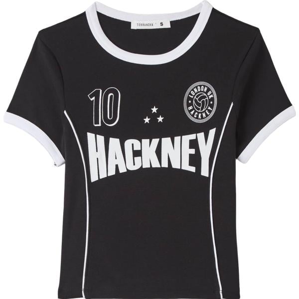 t-shirt sportive Terranova nero con stampe