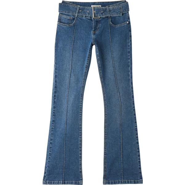 jeans a zampa Terranova blu tinta unita