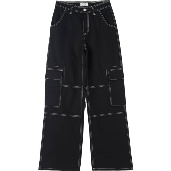 pantaloni cargo Terranova nero tinta unita