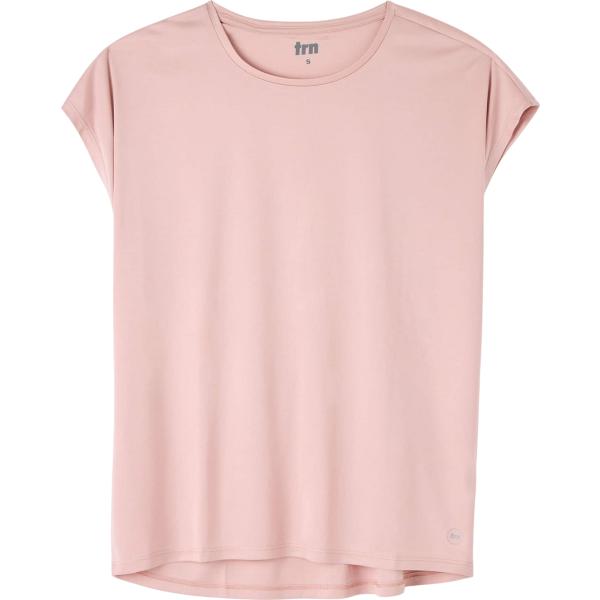 t-shirt sportive Terranova rosa tinta unita