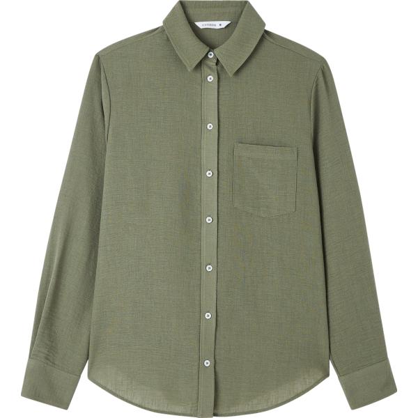camicie Terranova verde tinta unita