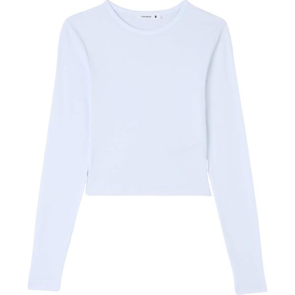 t-shirt Terranova bianco tinta unita