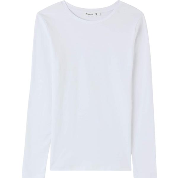 t-shirt Terranova bianco tinta unita