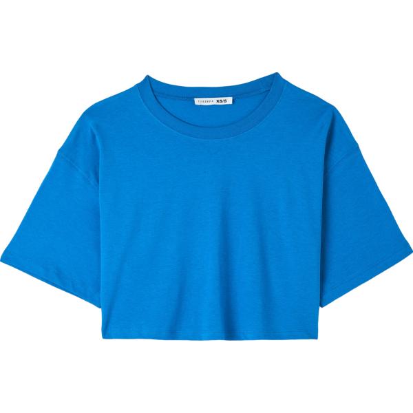 t-shirt Terranova blu tinta unita