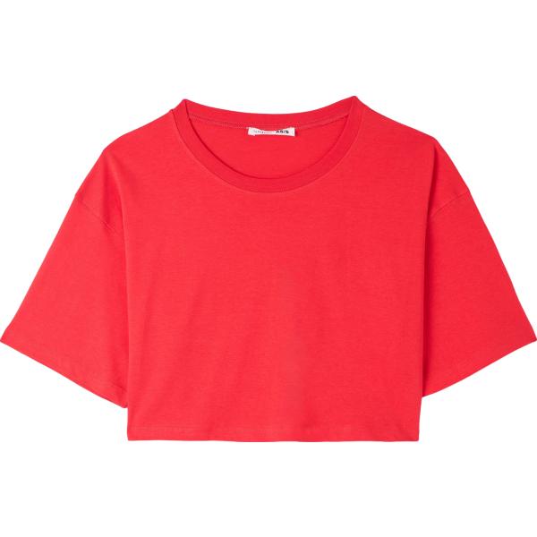 t-shirt Terranova rosso tinta unita