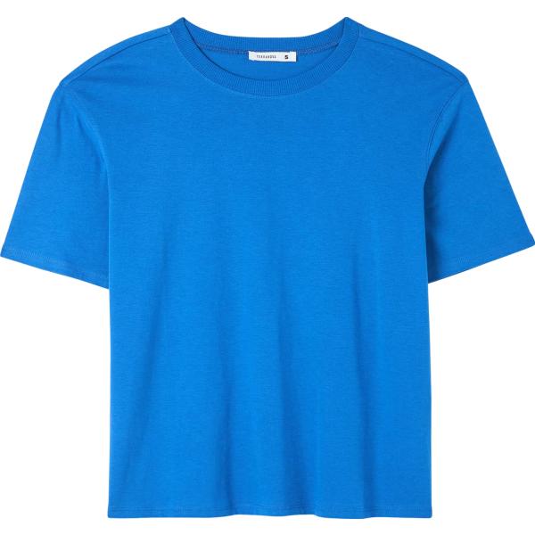t-shirt Terranova blu tinta unita