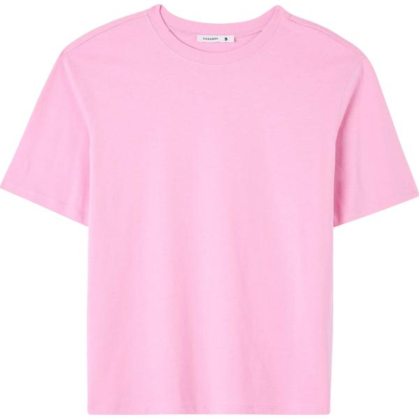 t-shirt Terranova rosa tinta unita