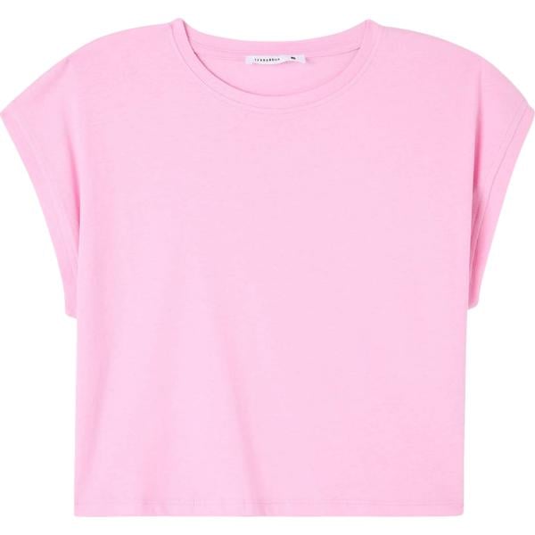 t-shirt Terranova rosa tinta unita
