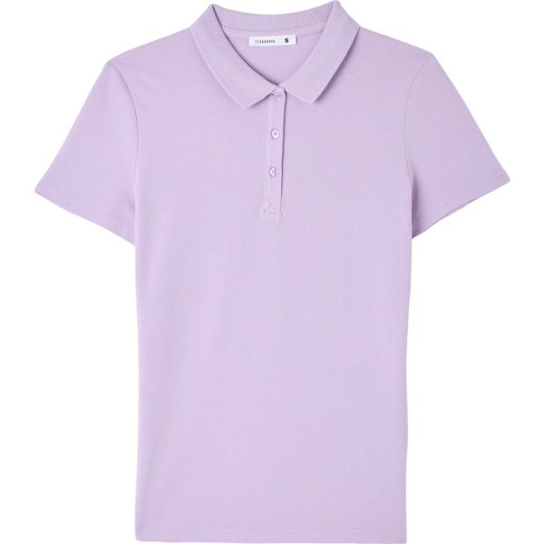 polo Terranova viola tinta unita
