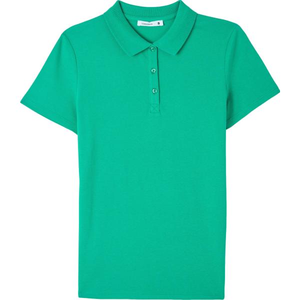 polo Terranova verde tinta unita