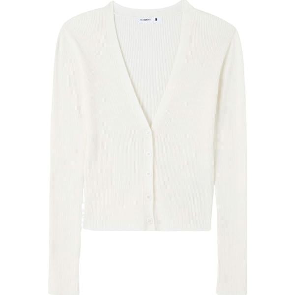 cardigans Terranova bianco tinta unita