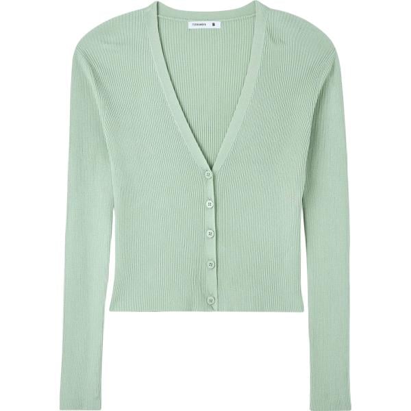 cardigans Terranova verde tinta unita