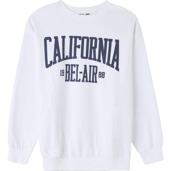 felpe sportive Terranova bianco con stampe